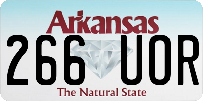 AR license plate 266UOR