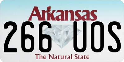 AR license plate 266UOS
