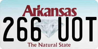 AR license plate 266UOT