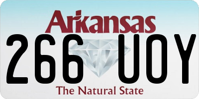AR license plate 266UOY