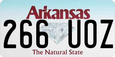 AR license plate 266UOZ