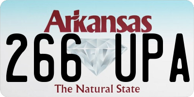 AR license plate 266UPA