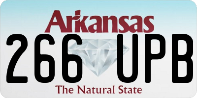 AR license plate 266UPB