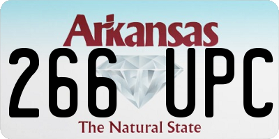 AR license plate 266UPC