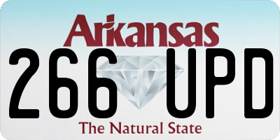 AR license plate 266UPD