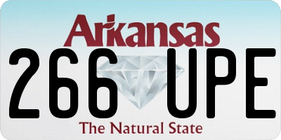 AR license plate 266UPE