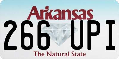 AR license plate 266UPI