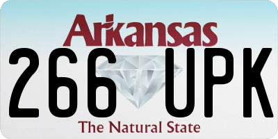 AR license plate 266UPK