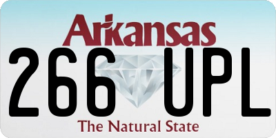 AR license plate 266UPL