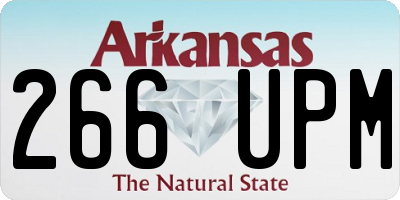AR license plate 266UPM