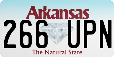 AR license plate 266UPN