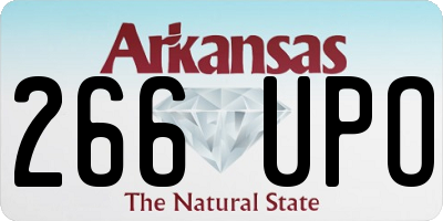 AR license plate 266UPO