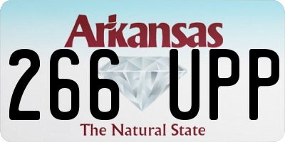 AR license plate 266UPP