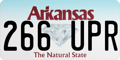 AR license plate 266UPR