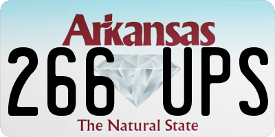 AR license plate 266UPS
