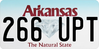 AR license plate 266UPT