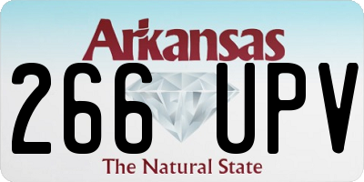 AR license plate 266UPV