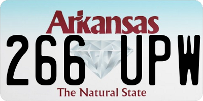 AR license plate 266UPW