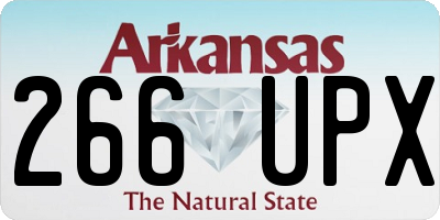 AR license plate 266UPX