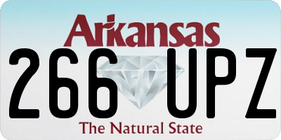 AR license plate 266UPZ