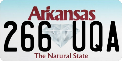AR license plate 266UQA