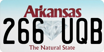 AR license plate 266UQB