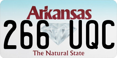 AR license plate 266UQC