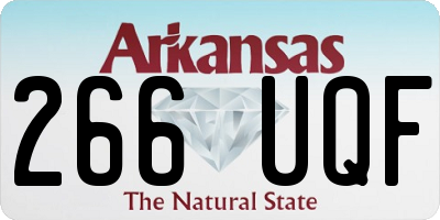 AR license plate 266UQF