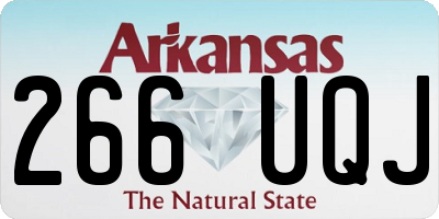 AR license plate 266UQJ