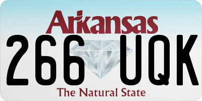 AR license plate 266UQK