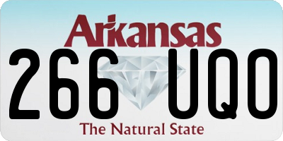 AR license plate 266UQO