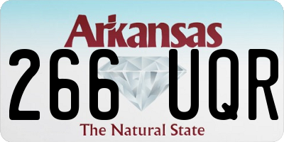 AR license plate 266UQR