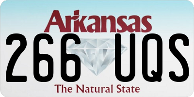 AR license plate 266UQS