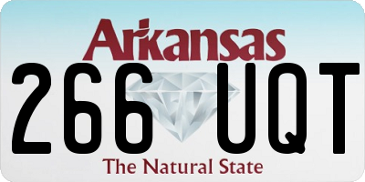 AR license plate 266UQT
