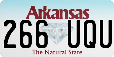 AR license plate 266UQU