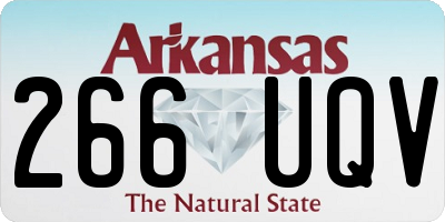 AR license plate 266UQV