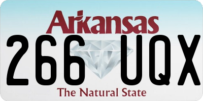 AR license plate 266UQX