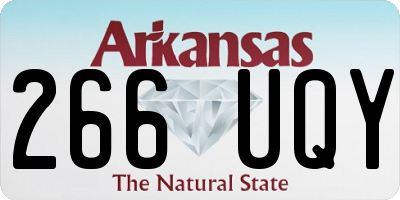 AR license plate 266UQY