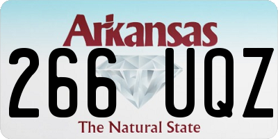 AR license plate 266UQZ