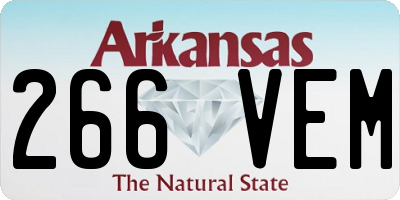 AR license plate 266VEM
