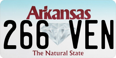 AR license plate 266VEN