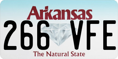 AR license plate 266VFE