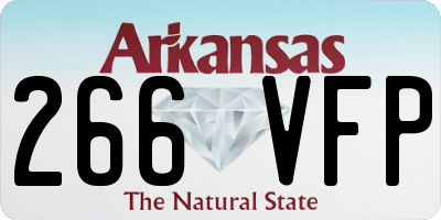 AR license plate 266VFP