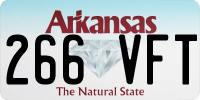 AR license plate 266VFT