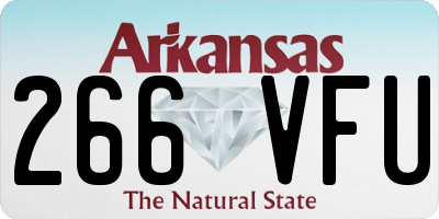 AR license plate 266VFU