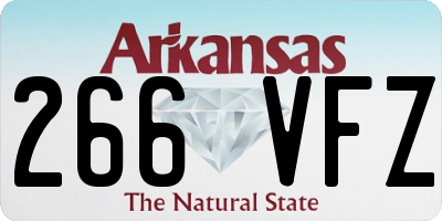 AR license plate 266VFZ