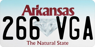 AR license plate 266VGA