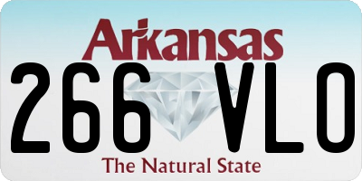 AR license plate 266VLO