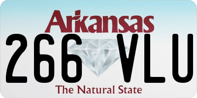 AR license plate 266VLU