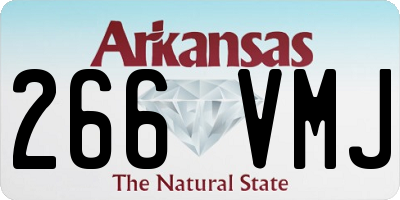 AR license plate 266VMJ